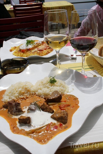 Блюда в высокогорном ресторане в Швейцарии / Фото из Швейцарии
